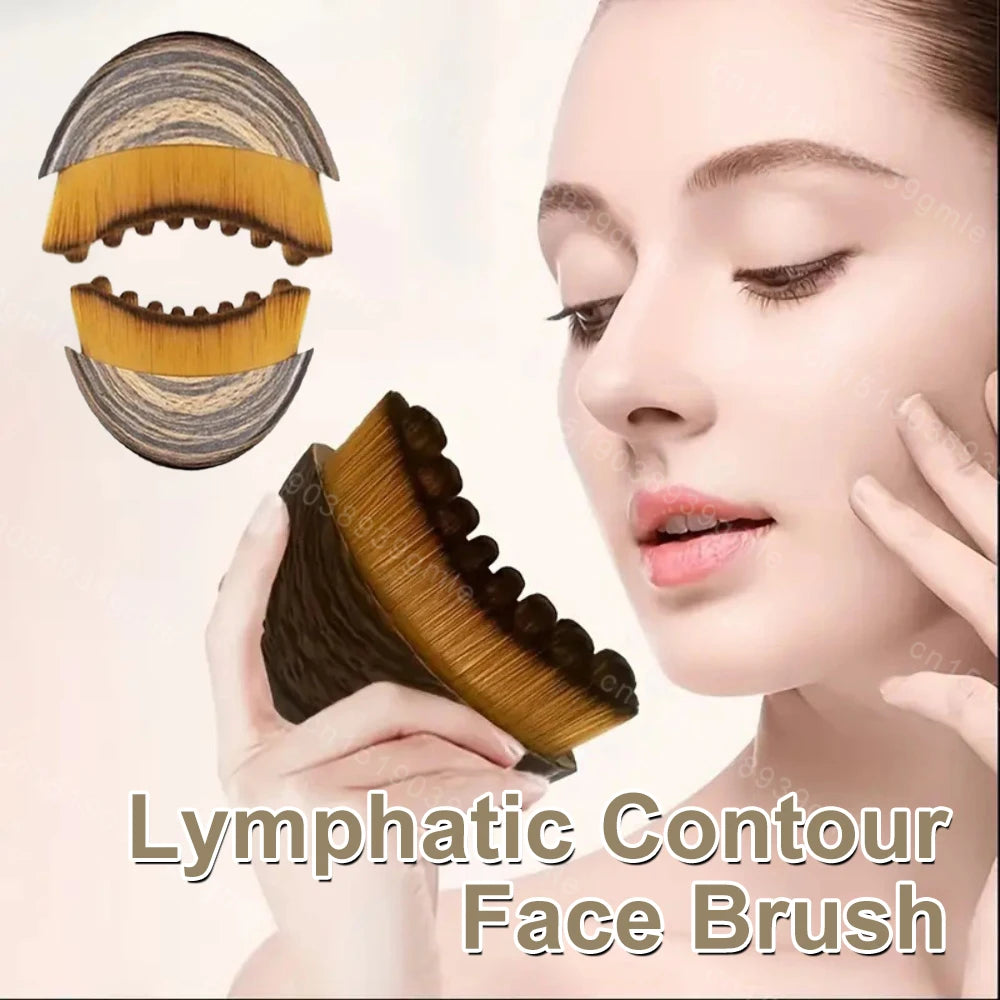 Lymphatic Contour Face Brush Lymphatic Drainage Reduce Puffiness Relief Fatigue Facial Massager Face Chin Skin Sculpting Tool