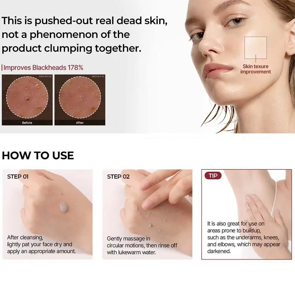 Dr. Melaxin Korean Black Rice Peeling Ampoule Exfoliating Face Remove Dead Skin Cells Blackheads Moisturizing Facial Skincare