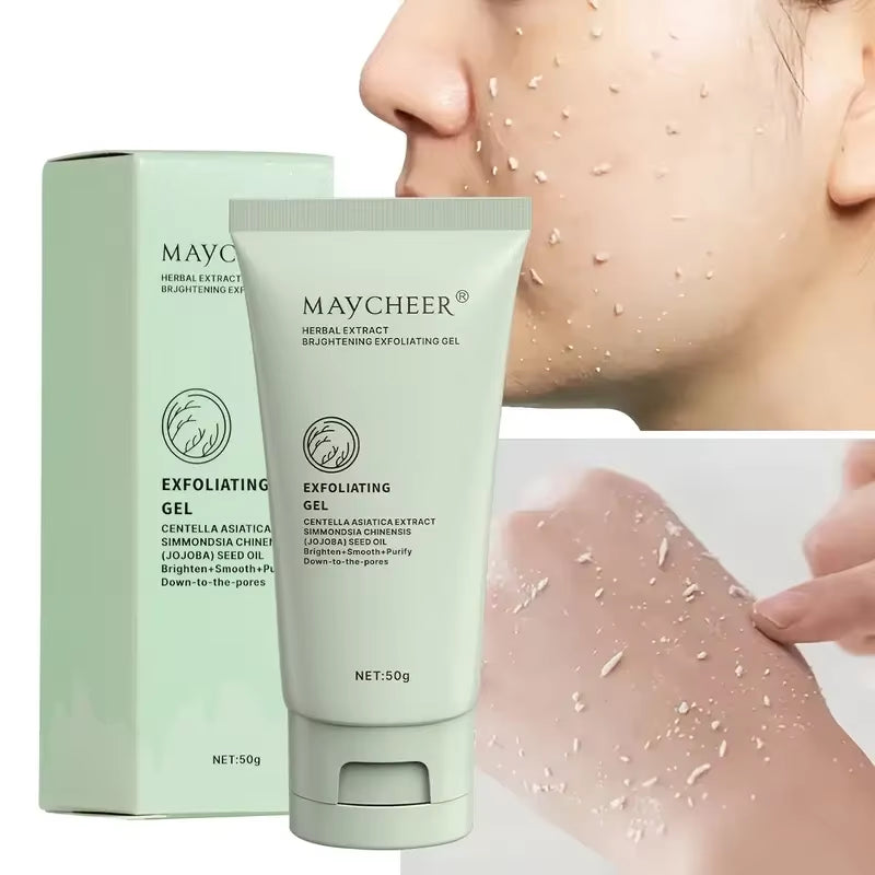 Herbal Extract Exfoliating Gel, Cleansing Scrub Gel, Facial Deep Cleansing Pores and Exfoliation,Moisturizing Skin Care Products